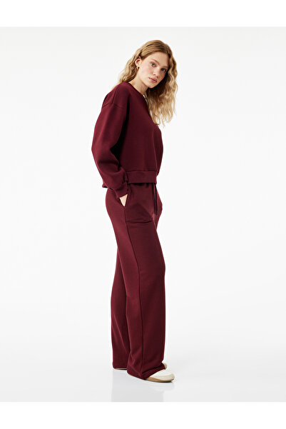 Koton Normal Waist Three Thread Ribbed Pocket Sweatpants