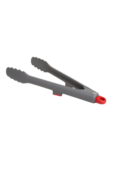 Joseph Joseph 80038 Food Tongs, Lockable, Built-in Stand, Gray