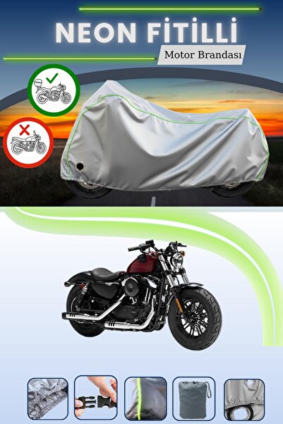 Cemku Shine حقيبة خلفية رمادية نيون قماش مجدّل ومتوافقة مع قماش المحرك هارلي ...