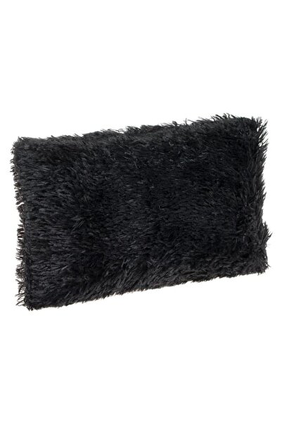 DavidaHome Perna neagra, pufoasa, aspect blana artificiala, 50x30 cm