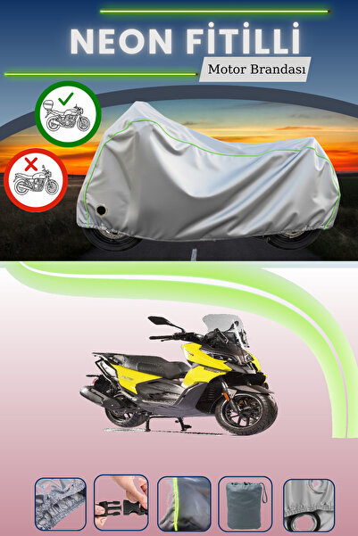 Cemku Shine حقيبة خلفية رمادية اللون ومتوافقة مع قماش نيون فايت موتولوكس راجن...