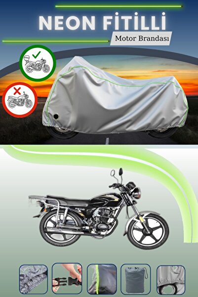 Cemku Shine حقيبة خلفية رمادية اللون ومتوافقة مع قفل نيون فايتي كينج موتور KR...