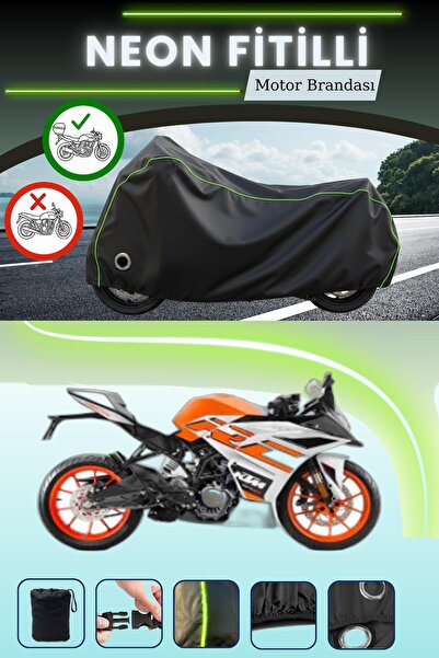 Cemku Shine حقيبة خلفية سوداء وقماش نيون متوافق مع قفل KTM 125 RC متوافق مع ق...