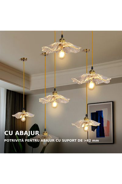 Sofia Concept Pendul Rossa Home Light, Adjustable Height, Aluminum, 100cm, Gold/Bronze