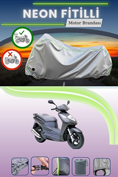 Cemku Shine حقيبة خلفية رمادية اللون ومتوافقة مع قماش نيون فليت هوندا ديلان 1...