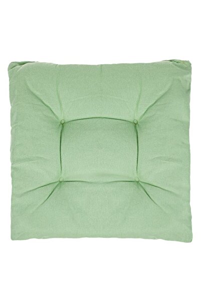 DavidaHome Perna verde, pentru scaun, cu doua fete, bumbac, 40x40x5 cm, patrata