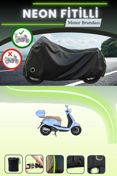 Cemku Shine حقيبة خلفية سوداء وقماش متوافق مع قفل نيون فيليه كانوني فيسال 125...