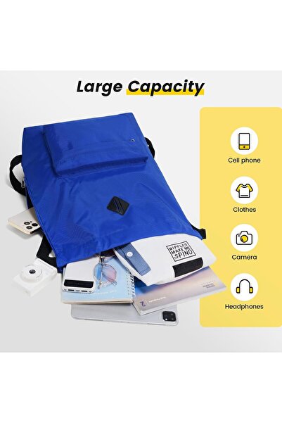 Vorspack Drawstring Backpack Water Resistant Cinch Gym Sack with Side Pocket for Men & Women