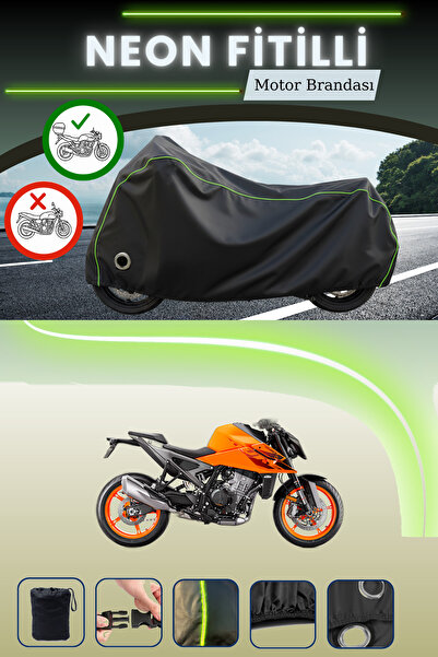 Cemku Shine حقيبة خلفية وقفل باللون الأسود النيون قماش مجدّل متوافقة مع KTM 9...