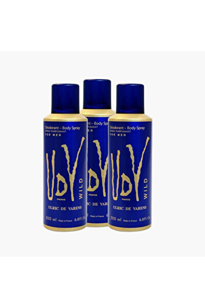 ULRICH DE VARENS مجموعة بخاخ مزيل العرق للجسم من أولريك دي فارنس، 3 قطع - 200 مل
