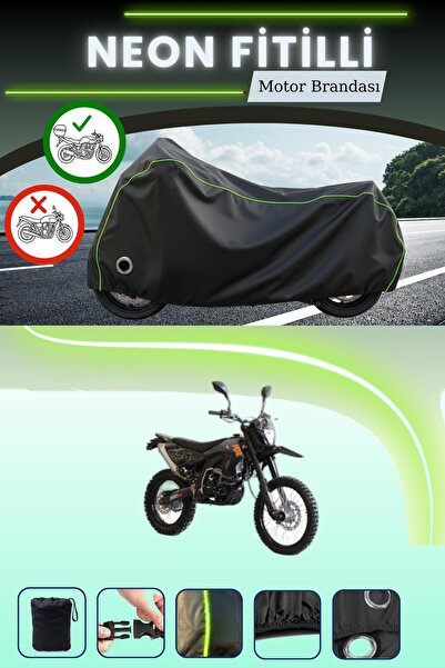 Cemku Shine حقيبة خلفية سوداء وقماش نيون متوافق مع قفل متوافق مع دراجة نارية آسيا آر إكس 250 سوبر موتو