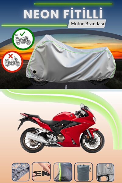 Cemku Shine Gray Tail Bag and Lock Compatible Neon Corded Honda Vfr 800 Compa...