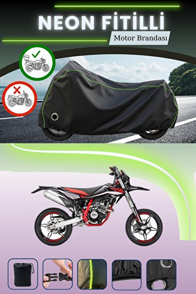 Cemku Shine حقيبة خلفية سوداء وقفل متوافقان مع نيون فيتيل بيتا آر آر 4تي 125 موتارد، غطاء محرك متوافق