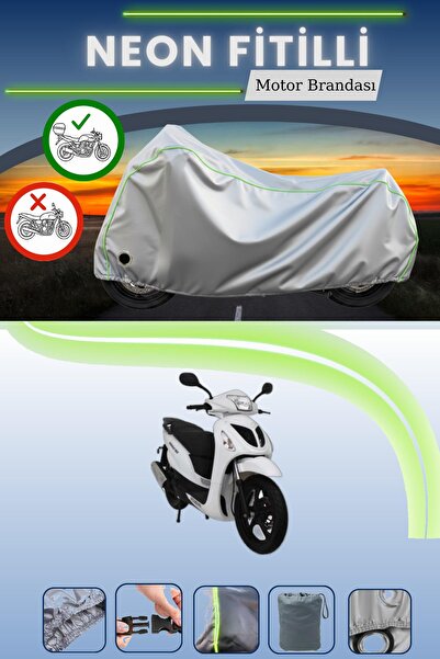 Cemku Shine حقيبة خلفية رمادية اللون ومتوافقة مع قماش نيون فايتي مونديال 150 ...