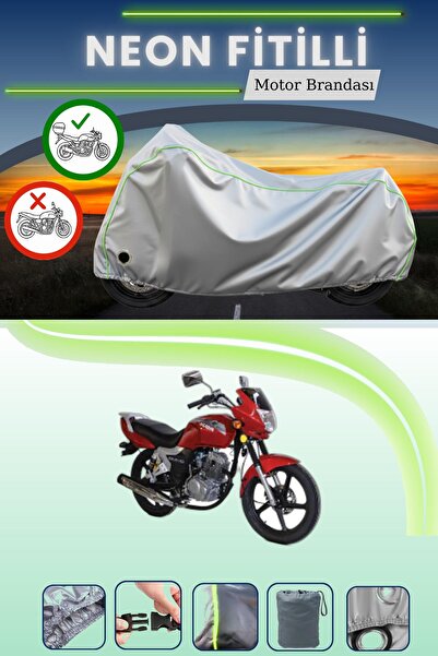 Cemku Shine حقيبة خلفية رمادية نيون قماش مجدّل ومظلة متوافقة مع محرك Kuba KH1...