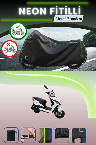 Cemku Shine حقيبة خلفية سوداء وقماش متوافق مع قفل نيون فايتي أورا فريدوم 125 ...