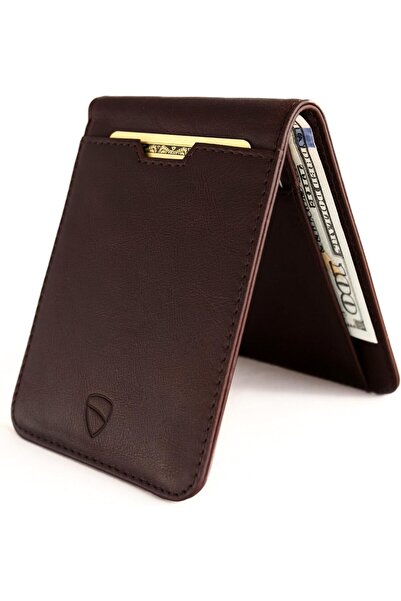 Vaultskin محفظة مانهاتن الجلدية الرفيعة ثنائية الطي للرجال مزودة بخاصية حجب RFID