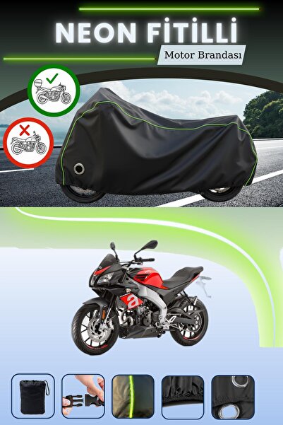 Cemku Shine حقيبة خلفية سوداء وقماش متوافق مع قفل نيون متوافق مع Aprilia SX 125