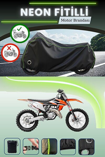 Cemku Shine حقيبة خلفية سوداء وقماش متوافق مع قفل نيون متوافق مع KTM 125 SX