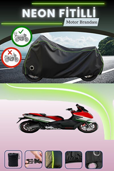 Cemku Shine حقيبة خلفية سوداء وقفل متوافقان مع غطاء محرك نيون متوافق مع جيلير...