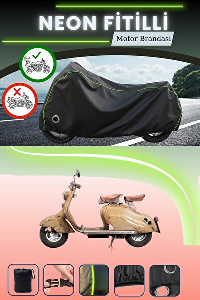 Cemku Shine حقيبة خلفية سوداء وقماش محرك متوافق مع نيون فيتيلي لامبريتا إينوت...