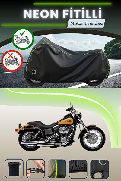 Cemku Shine حقيبة خلفية سوداء وقفل متوافقان مع قماش نيون متوافق مع دراجة هارل...