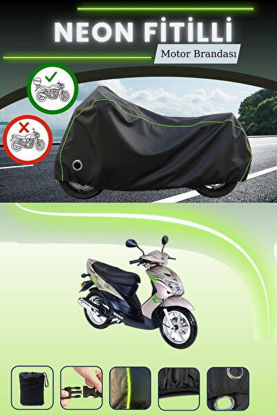 Cemku Shine حقيبة خلفية سوداء وقماش متوافق مع قفل نيون فيتيلي بيسان تيوس 125 ...