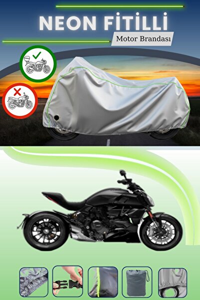 Cemku Shine حقيبة خلفية رمادية نيون قماش مجدّل ومظلة متوافقة مع الدراجات النا...