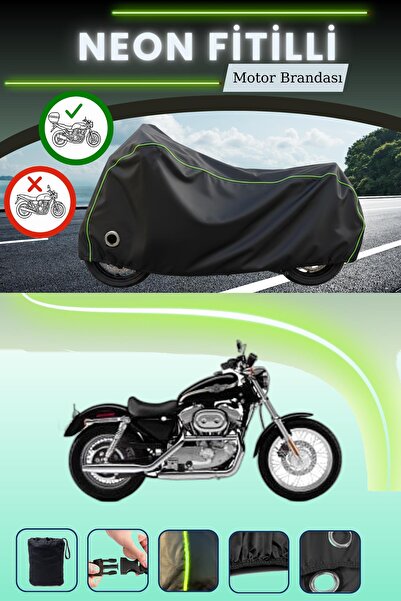 Cemku Shine حقيبة خلفية سوداء وقفل متوافقان مع قماش نيون متوافق مع دراجة هارل...