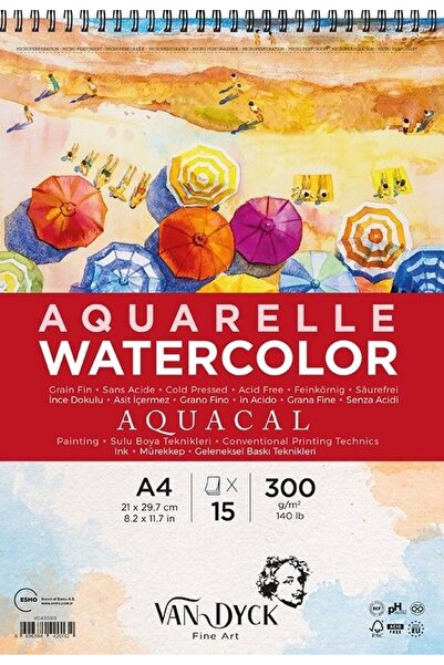 Genel Markalar Supertrend Aquacal Cold Pres İnce Dokulu Spiralli Sulu Boya De...