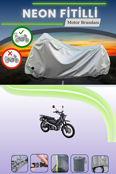 Cemku Shine حقيبة خلفية رمادية اللون ومتوافقة مع قماش نيون فايتل ألتاي تانك X125 المتوافق مع الدراجات النارية