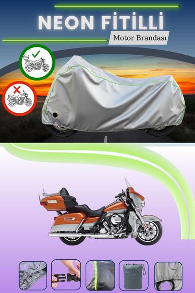 Cemku Shine حقيبة خلفية رمادية اللون ومتوافقة مع قفل نيون متوافق مع دراجة هار...