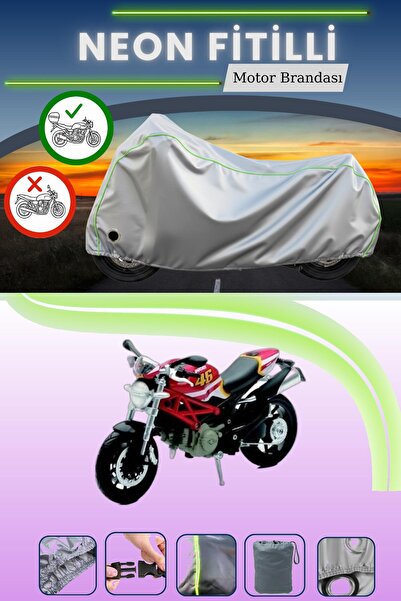 Cemku Shine حقيبة خلفية رمادية اللون ومتوافقة مع قماش الدراجات النارية المتوا...