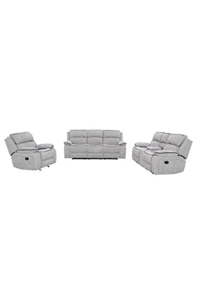 micasa 3-Piece 6-Seater Elegant and Modern Design Manual Recliner Sofa Set