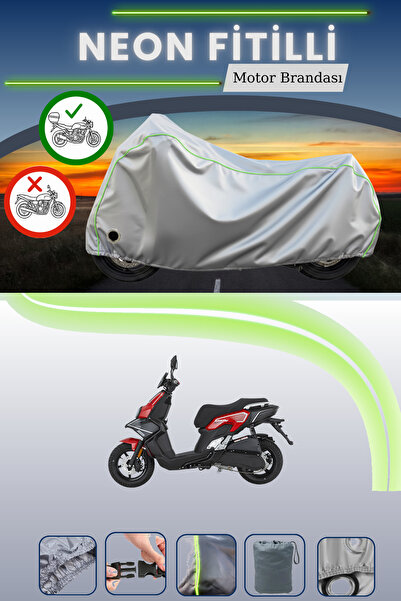 Cemku Shine حقيبة خلفية رمادية اللون ومتوافقة مع قماش نيون مونديال 125 سكوتلي...