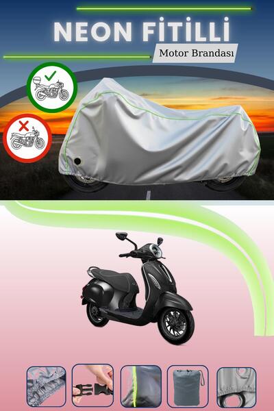 Cemku Shine حقيبة خلفية رمادية اللون ومتوافقة مع قماش نيون فايتل باجاج شيتاك ...