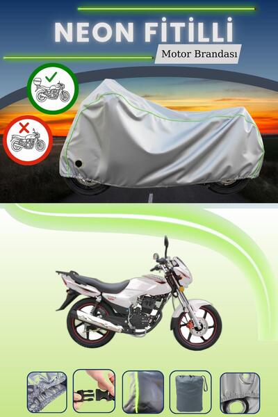 Cemku Shine حقيبة خلفية رمادية اللون ومتوافقة مع قماش نيون فيتيل كينج موتور K...