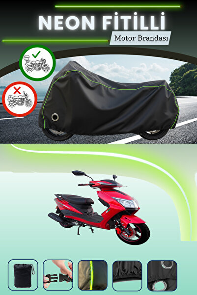 Cemku Shine حقيبة خلفية سوداء وقماش متوافق مع قفل نيون فيتيلي موتولوكس نيرفانا برو متوافق مع ماركة موتور