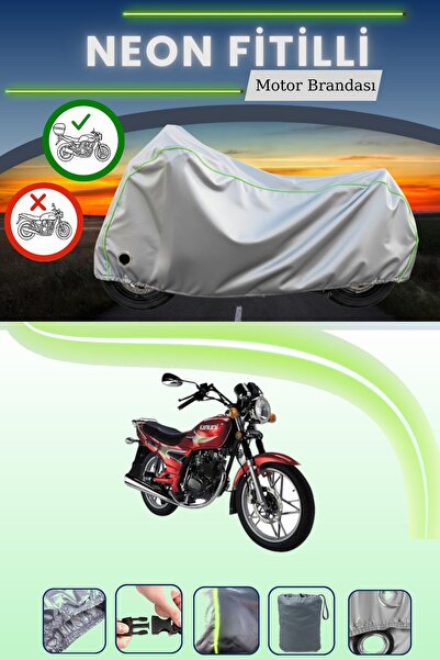 Cemku Shine حقيبة خلفية رمادية وقماش نيون متوافق مع قفل كانوني سيهان 125 متوا...