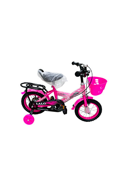 United دراجة أطفال مقاس 12مع سلة امامية كرسي خلفي لون وردي