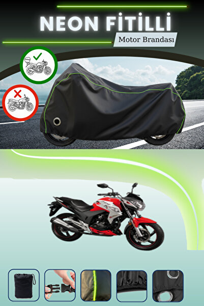 Cemku Shine حقيبة خلفية سوداء وقفل متوافقان مع قماش المحرك المتوافق مع نيون فيتيل فلوكون شارب 150