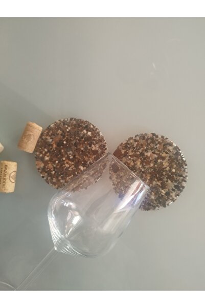 karelim home 2 قطعة من حامل الأكواب بتصميم حجر الرمل بتصميم بحري أنيق من الإي...