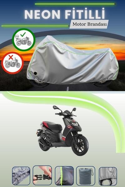 Cemku Shine حقيبة خلفية رمادية اللون ومتوافقة مع قماش نيون فايتي أبريليا إس آ...