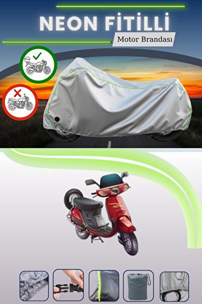 Cemku Shine حقيبة خلفية رمادية اللون ومتوافقة مع قماش نيون فليت هوندا كينيتيك...