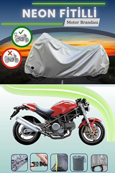 Cemku Shine حقيبة خلفية رمادية اللون ومتوافقة مع قماش الدراجات النارية المتوا...