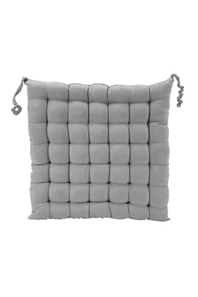 DavidaHome Perna decorativa pentru scaun, aspect piele intoarsa, 43X43X5 cm, gri