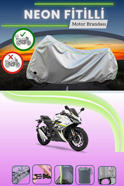 Cemku Shine حقيبة خلفية رمادية اللون ومتوافقة مع قماش نيون فليت RKS R250 المت...