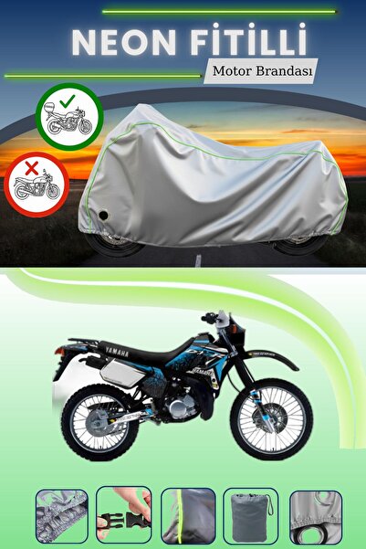 Cemku Shine حقيبة خلفية رمادية نيون قماش مجدّل ومظلة متوافقة مع ياماها دي تي ...