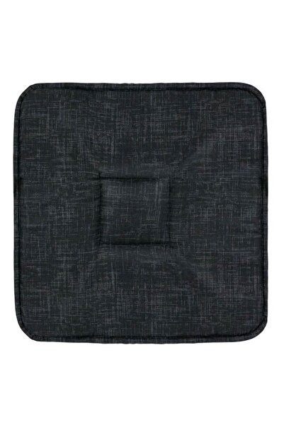 DavidaHome Perna patrata, neagra, pentru scaun, cu doua fete, 39x39x3 cm