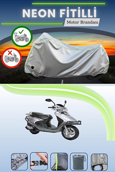 Cemku Shine حقيبة خلفية رمادية نيون قماش مجدّل ومظلة متوافقة مع قفل Kuba GS 1...